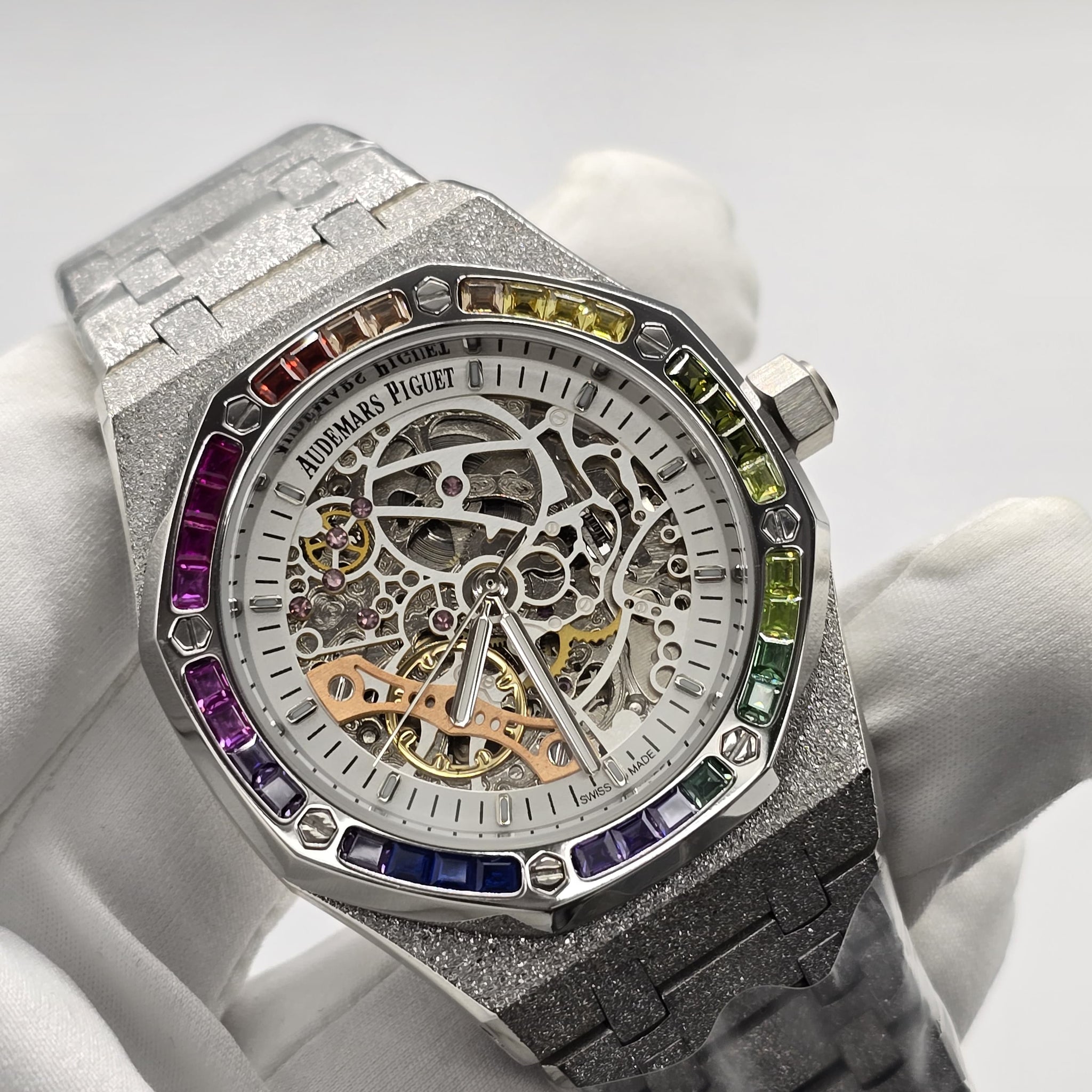 Audemars Piguet Men Skeleton Stone Automatic