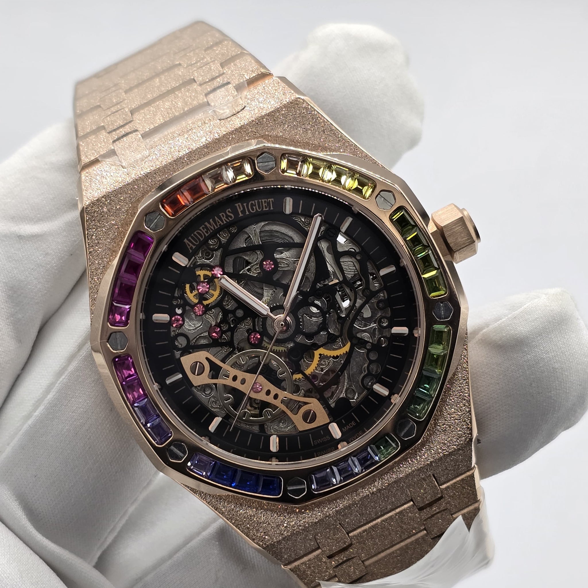 Audemars Piguet Men Skeleton Stone Automatic